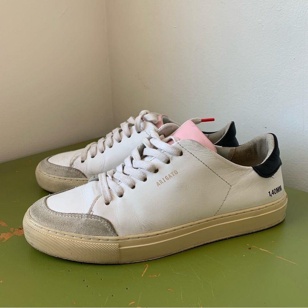 Axel Arigato Clean 90 White Leather Sneakers Tennis Shoes 41 EU 8 US Men's